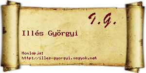 Illés Györgyi névjegykártya